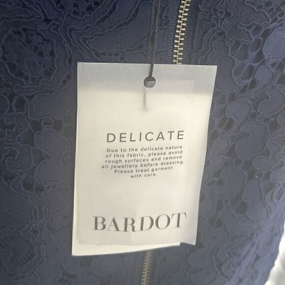 Bardot Blue Lace Spaghetti Strap Dress - Picture 7 of 7